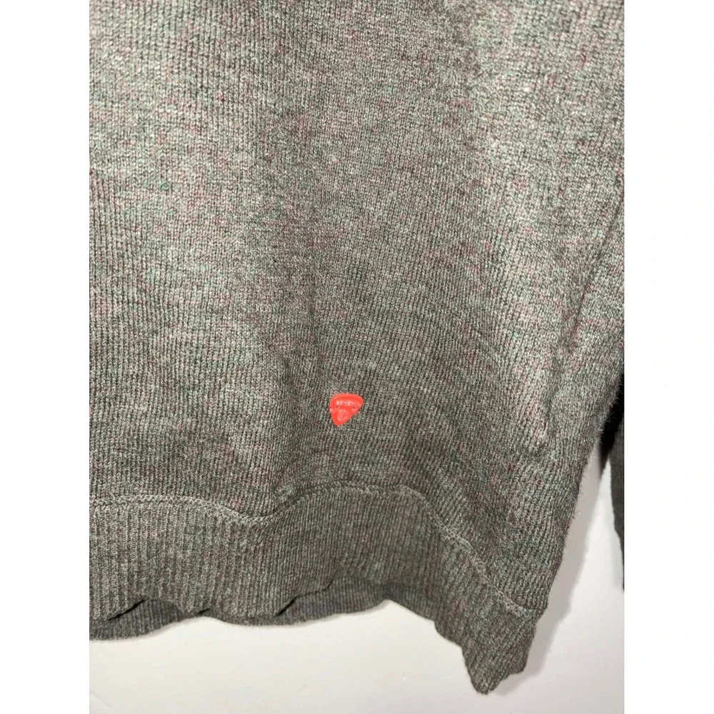 Strellson V-Neck Sweater Mens XXL Grey Cotton Wool Cashmere Slim Fit Thierry-V